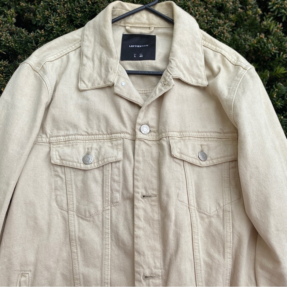 Men's Cream Denim Jacket